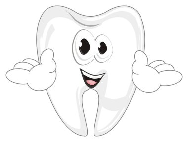 iki elle mutlu beyaz dişler