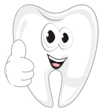 hareketi ile mutlu beyaz dişler 