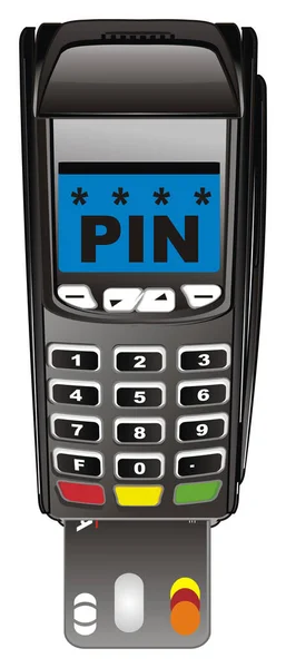 Pos Terminal Mit Pin Code Und Karte — Stockfoto