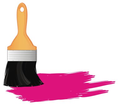 boya fırçası pembe çizgili