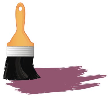 boya fırçası ve renkli çizgi