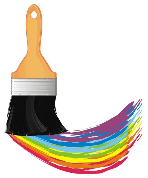 Pędzel Kolorowy Rainbow — Zdjęcie stockowe