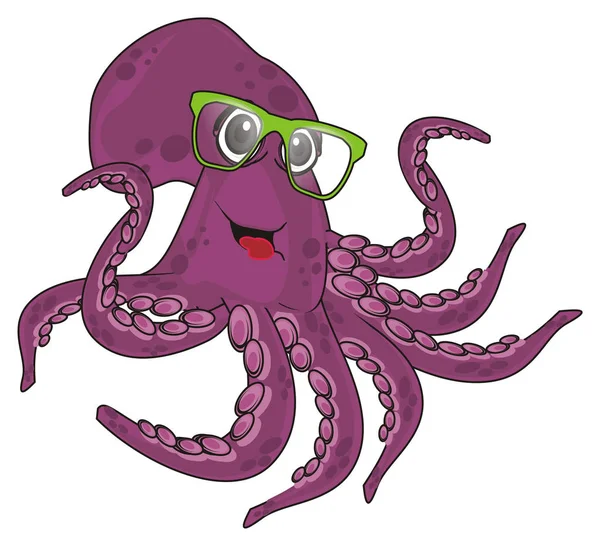 bardaklarda mutlu mor ahtapot