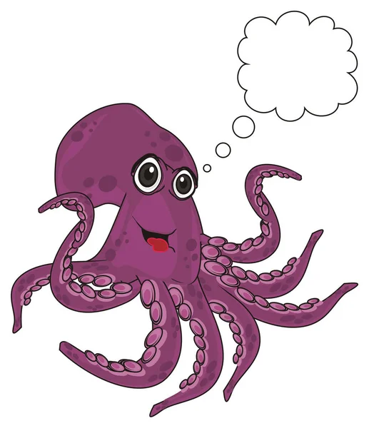 带清洁标注的紫色章鱼 — 图库照片