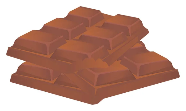 Muitos Barra Chocolate Leite Deitado — Fotografia de Stock