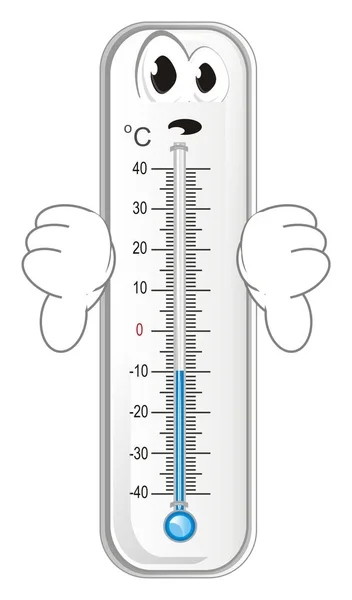 Traurige Thermometer Zeigen Geste Nicht Gut — Stockfoto