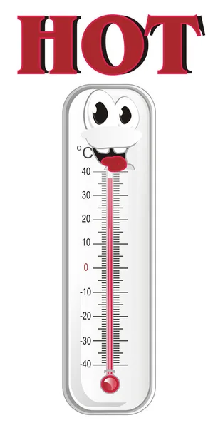 Happy Hot Thermometer Stand Watch — Stock Photo, Image