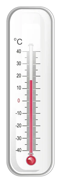 Один Термометр Белом Фоне — стоковое фото