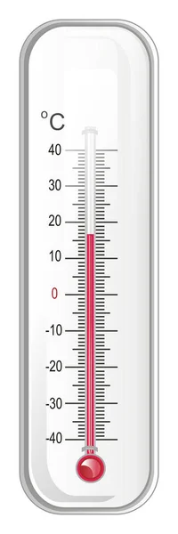 Termómetro Sobre Fundo Branco — Fotografia de Stock