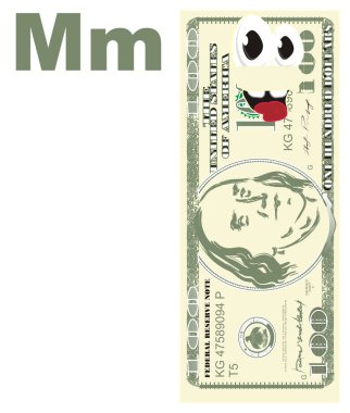 komik ABD Doları ve harf m 