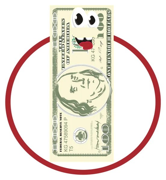 快乐的 Usa 美元在红色的标志 — 图库照片