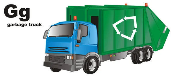 Caminhão Lixo Com Seu Nome Letras — Fotografia de Stock