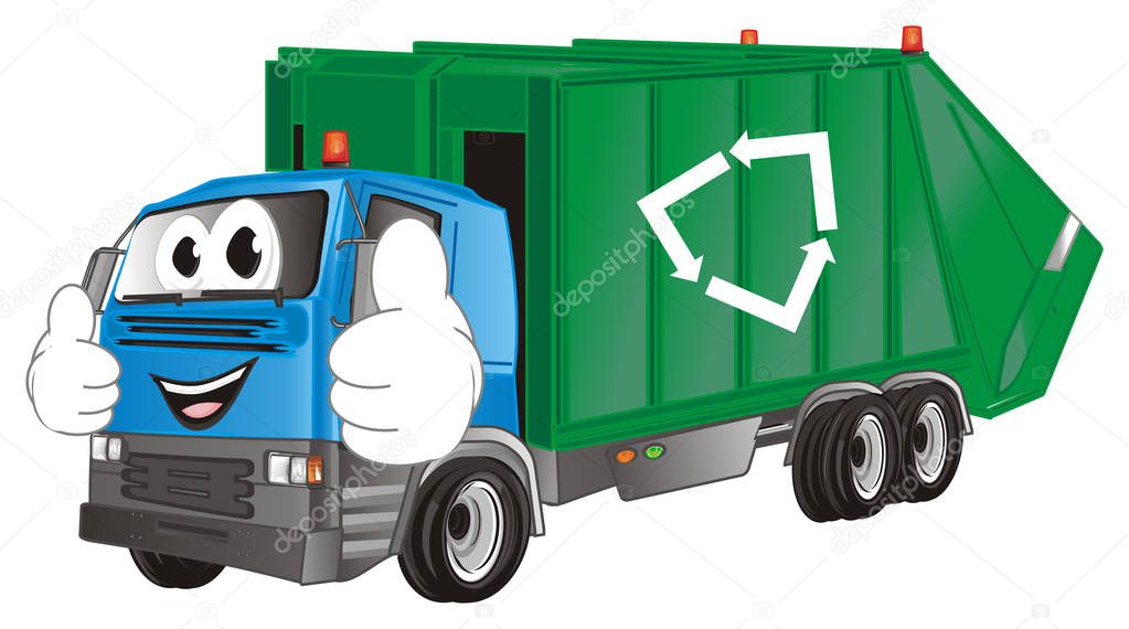 funny garbage truck show gesture class