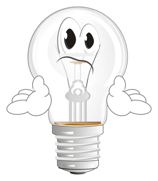 Unhappy Light Bulb Show Her Hands — Stock Photo, Image