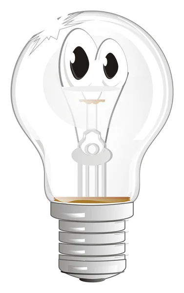 Cute Face Light Bulb — Stock Photo, Image