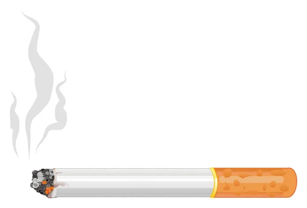 Une Cigarette Avec Fumée Grise — Photo