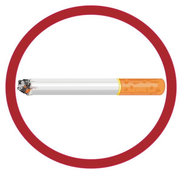 Coup Oeil Cigarette Vers Haut Signe Rouge — Photo