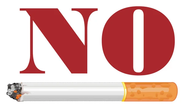 Eine Zigarette Mit Großem Roten Wort Nein — Stockfoto