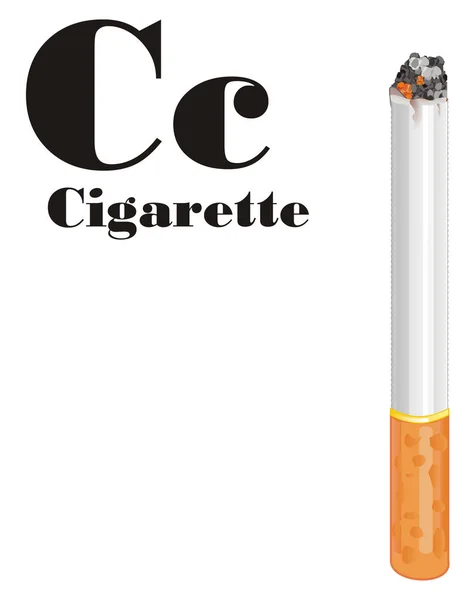 Één Sigaret Met Haar Naam Zwarte Letters — Stockfoto