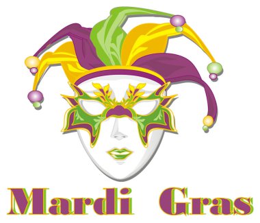 Mardi gras maskesi ile tatil adı