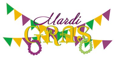 Mardi gras Hub üzerinde beyaz bir arka plan ile