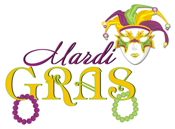 renkli harfler ile renkli mardi gras