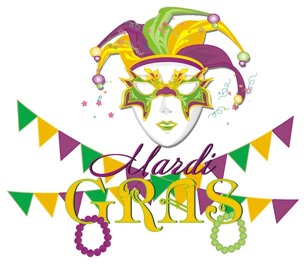 Mardi gras maskesi ile işaret ve hub'ları