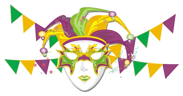 Masque Mardi Gras Avec Nombreux Moyeux — Photo