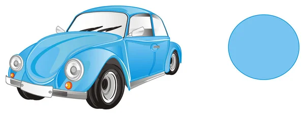 Blaues Käferauto Und Sauberes Blau Singen — Stockfoto