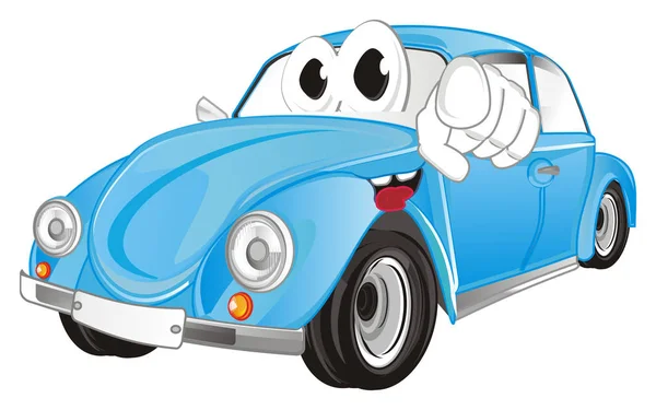 smiling blue bug car chose you