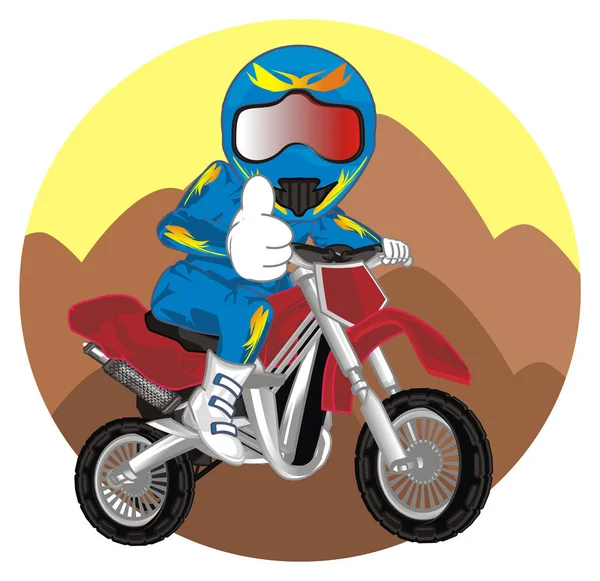 sport bike rider and motocross and gesture