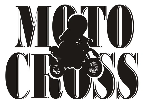 Lettere Motocross Ciclista Sportivo — Foto Stock