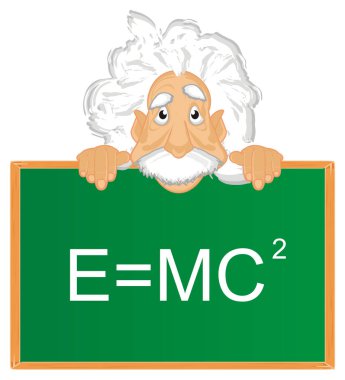 Albert Einstein göz kadar harflerle panosundan yüzü