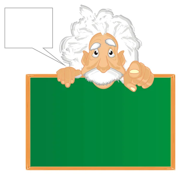 Face Albert Einstein Footnote Board — Stock Photo, Image