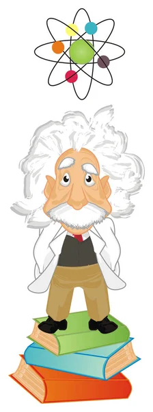 Albert Einstein standı kitaplar ve işareti