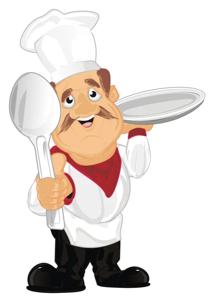 Happy Cook Dish Spoon — Stock Photo, Image