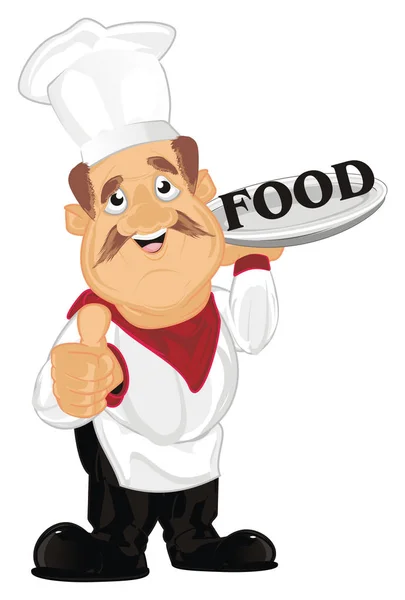 Happy Cook Dish Word Food — Stock Photo, Image