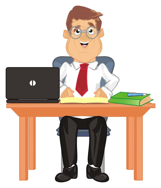 Happy Manager Sit Office — Stock Photo, Image