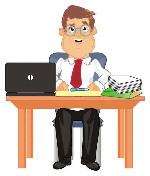 Smiling Manager Sit Office — Stock Photo, Image