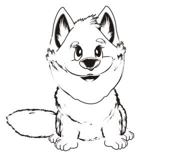 küçük gri kurt sit boyama