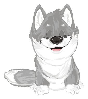 Kapalı gözler küçük gri kurtları