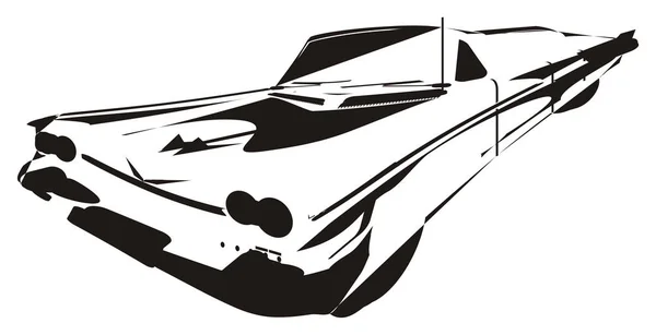 Sombra Blanco Negro Del Coche Viejo — Foto de Stock