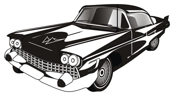 Черно Белый Старый Автомобиль Белом Фоне — стоковое фото