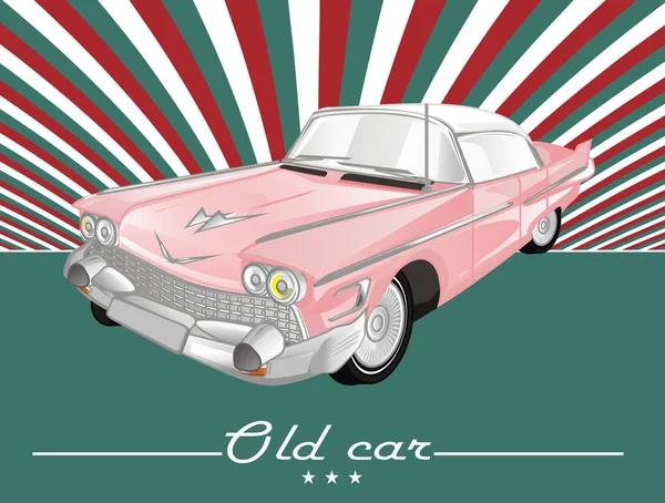 Pink Old Car Colored Background — Stock Photo, Image