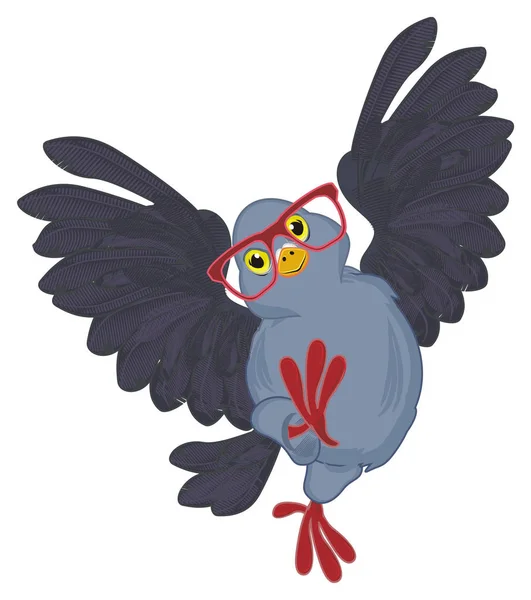 Bardaklarda Komik Mavi Güvercin — Stok fotoğraf