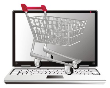 boş metal laptop arabası alışveriş