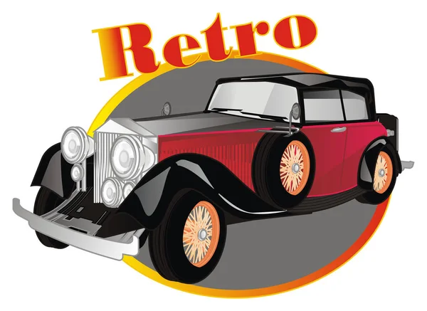 Vintage Clássico Carro Ícone — Fotografia de Stock