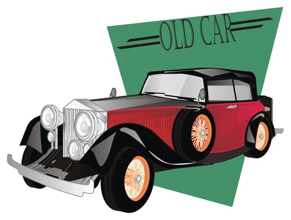 Старинный Классический Автомобиль Знаменем — стоковое фото