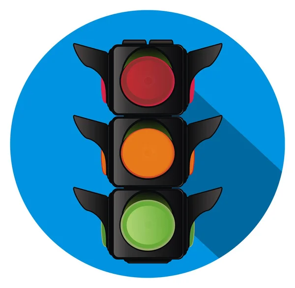 trafik ışığı ve mavi işaret