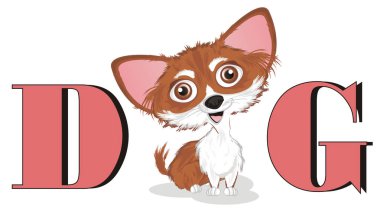 harflerle küçük sevimli chihuahua